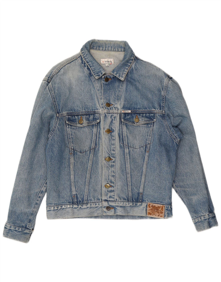 Jaqueta jeans masculina Stefanel UK 36 pequena azul