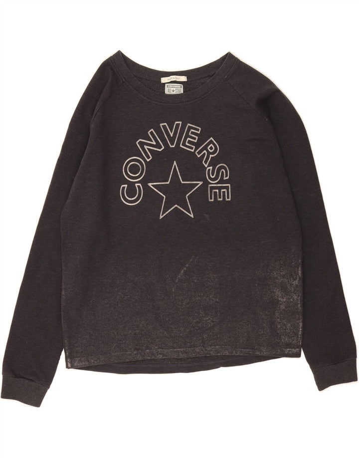 CONVERSE Womens Graphic Sweatshirt Jumper UK 18 XL Grey Cotton Vintage Converse and Second-Hand Converse from Messina Hembry 