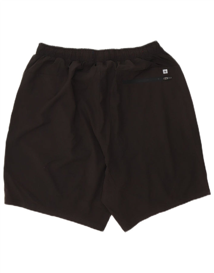 Shorts esportivos masculinos Mountain Warehouse grande poliéster preto