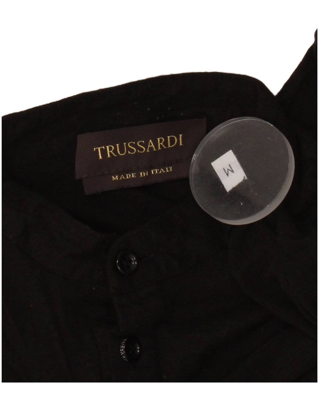 Camisa polo feminina Trussardi UK 14 médio preto