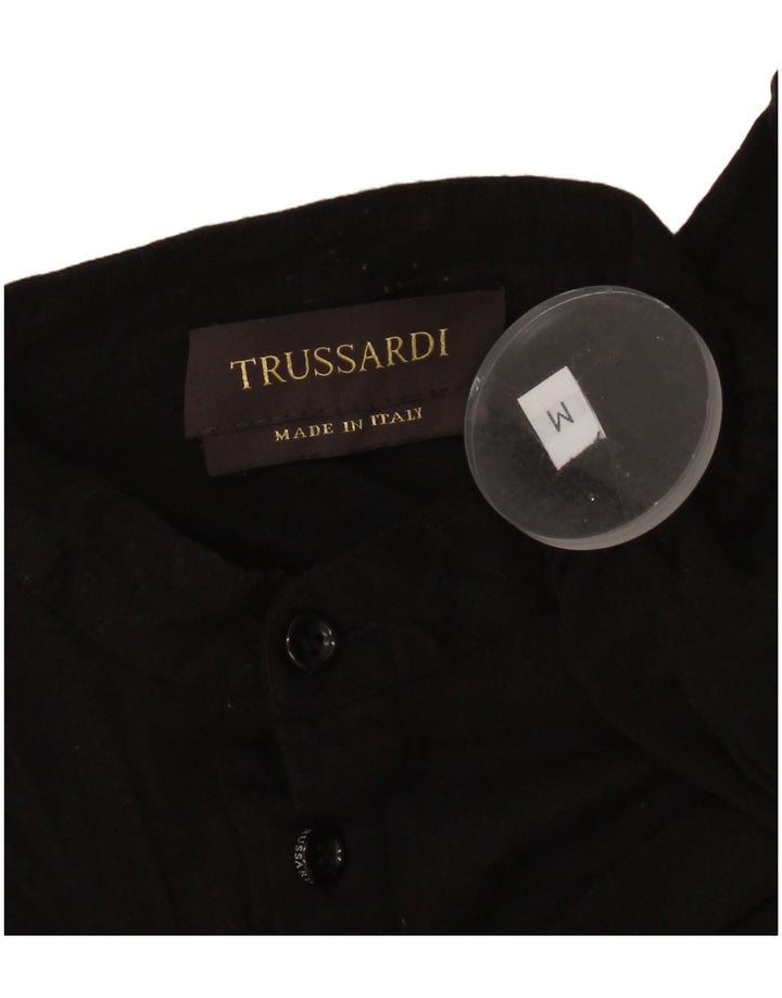 Camisa polo feminina Trussardi UK 14 médio preto