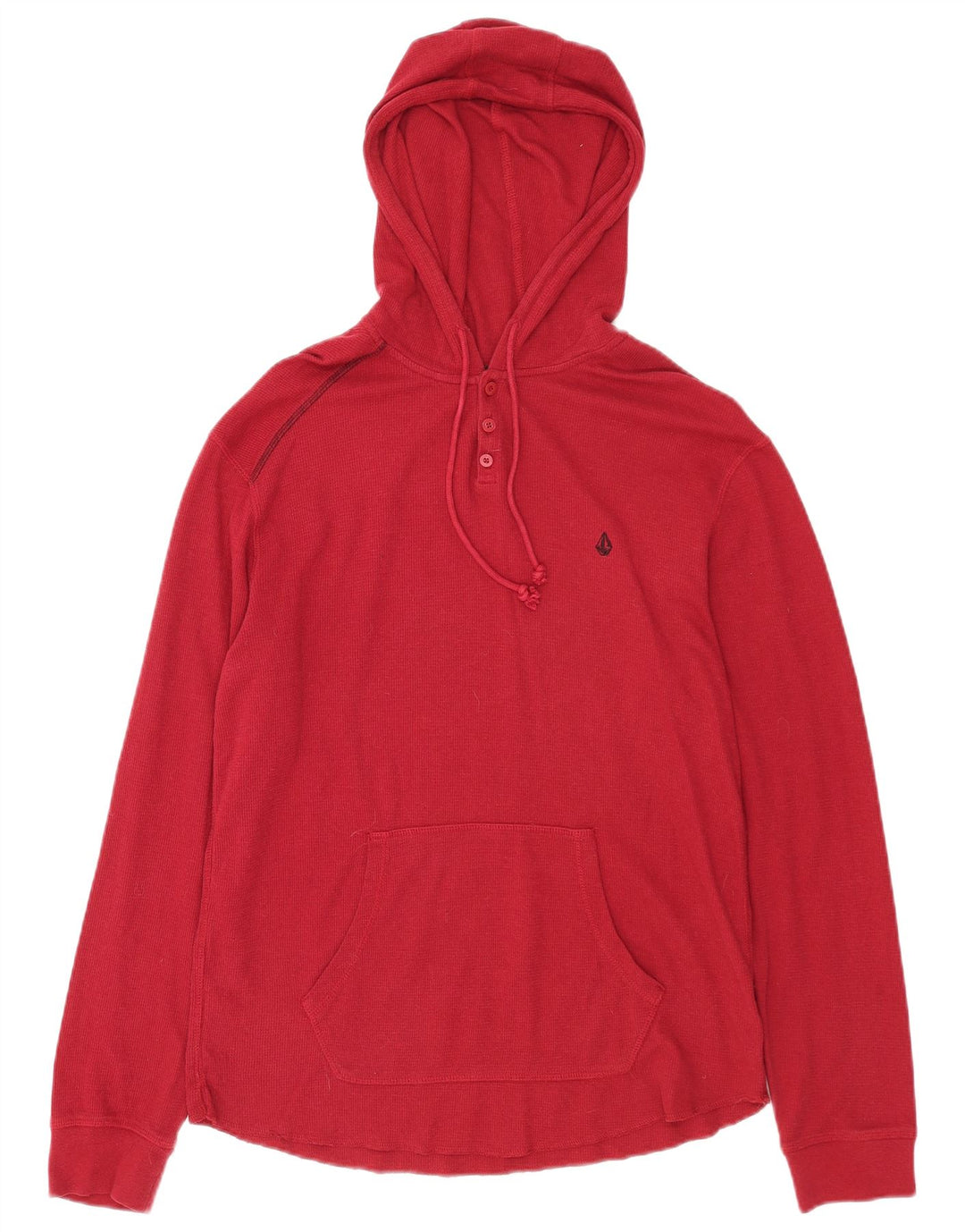 Suéter masculino com capuz e gola redonda da Volcom, algodão vermelho grande