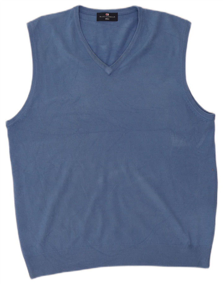 Regata masculina Marks & Spencer azul Harbour colete grande acrílico