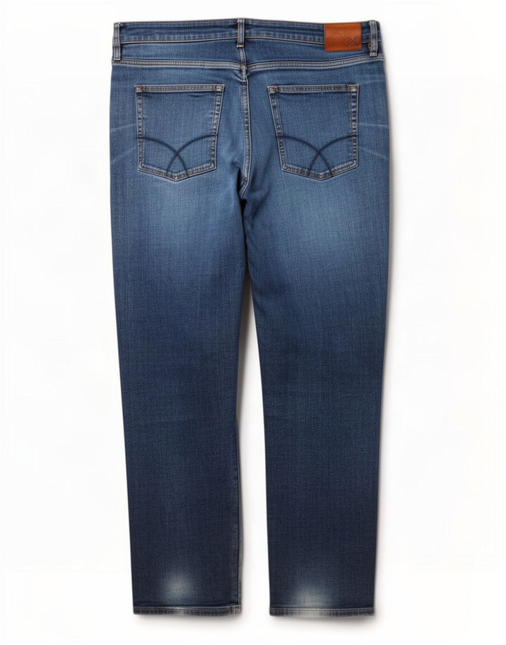 Crew Clothing Masculino Slim Jeans W40 L30 Azul Algodão