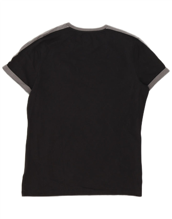 Puma Mens BVB Dortmund Camiseta Top Grande Preto Colorblock Algodão