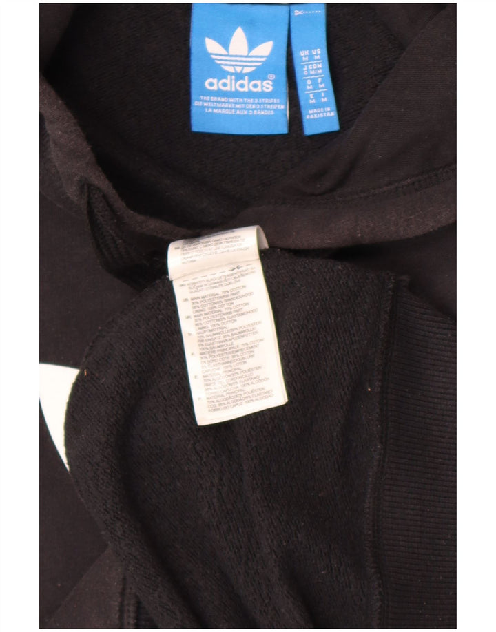 Adidas masculino gráfico moletom com capuz médio algodão preto