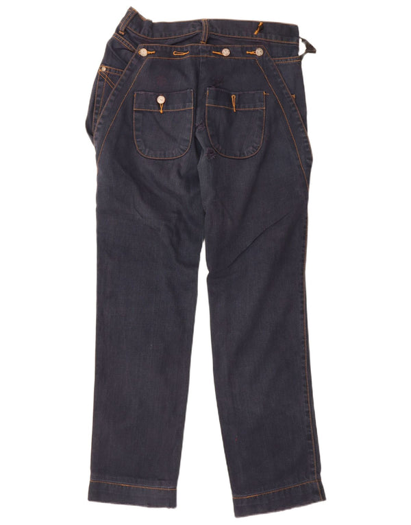 Calça jeans reta feminina Frankie Morello W30 L30 azul marinho