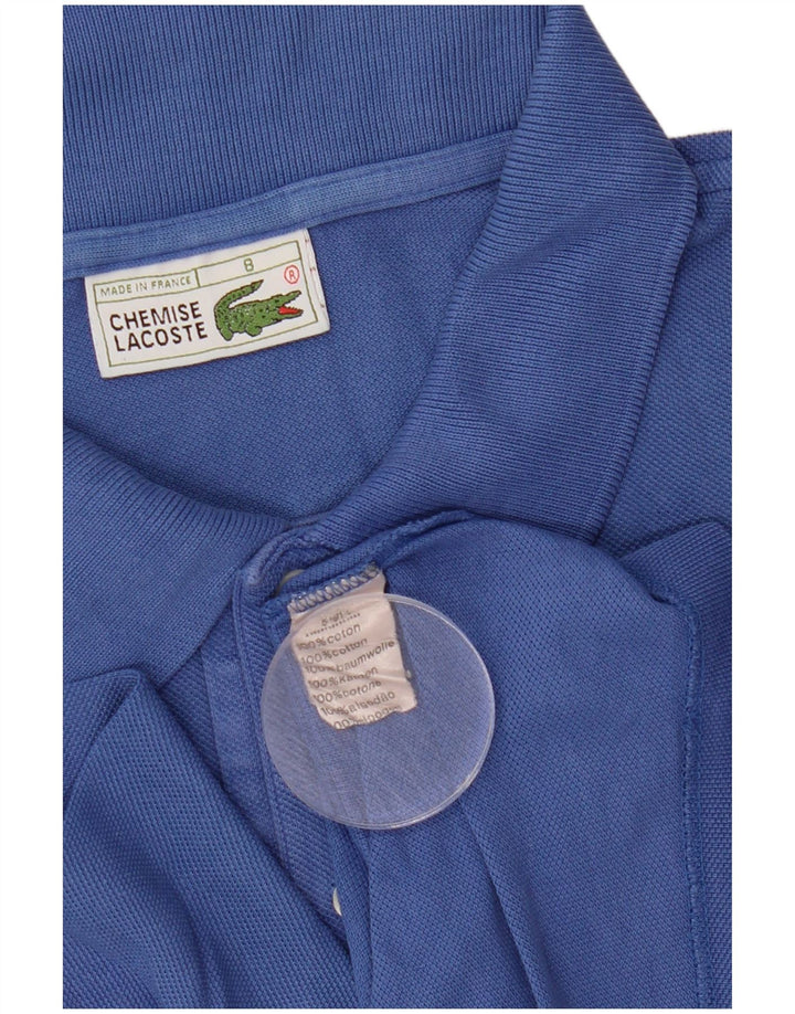 Camisa polo masculina Lacoste tamanho 8 3XL algodão azul