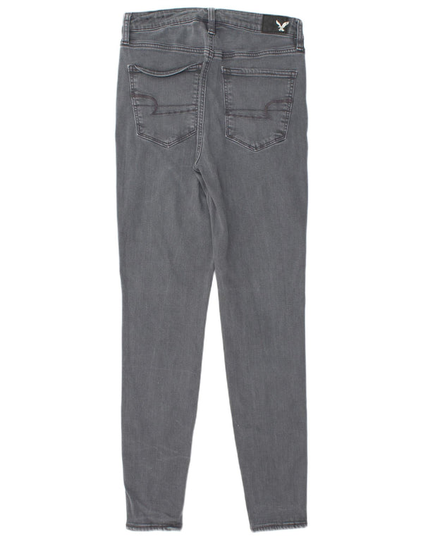 AMERICAN EAGLE OUTFITTERS Jeans skinny feminino Reino Unido 10 pequeno W28 L29 cinza