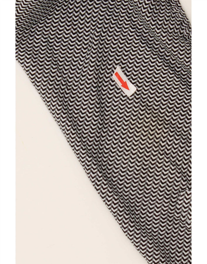 Camisa masculina Reiss Slim Fit médio preto Chevron algodão