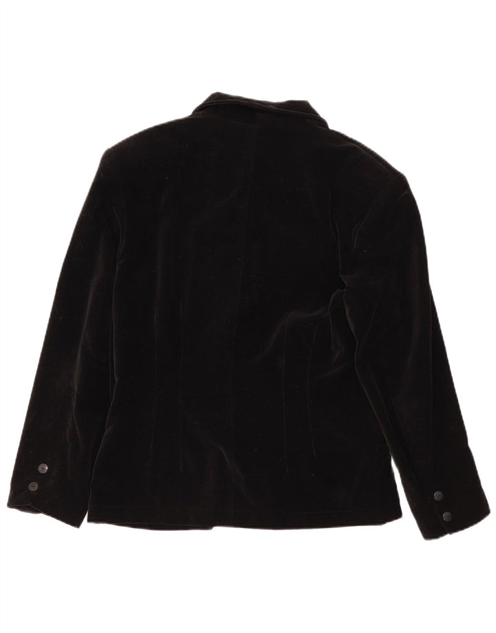 Jaqueta blazer feminina vintage oversized com peito duplo UE 36 pequena preta