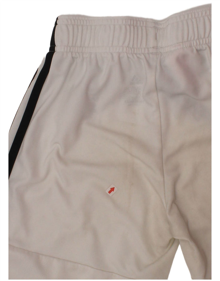 Shorts esportivos Adidas Boys Aeroready 7-8 anos branco poliéster