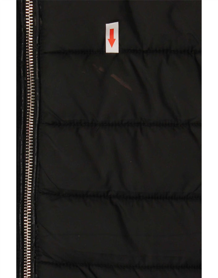 Jaqueta acolchoada Trafaluc feminina Zara Reino Unido 16 grande nylon preto