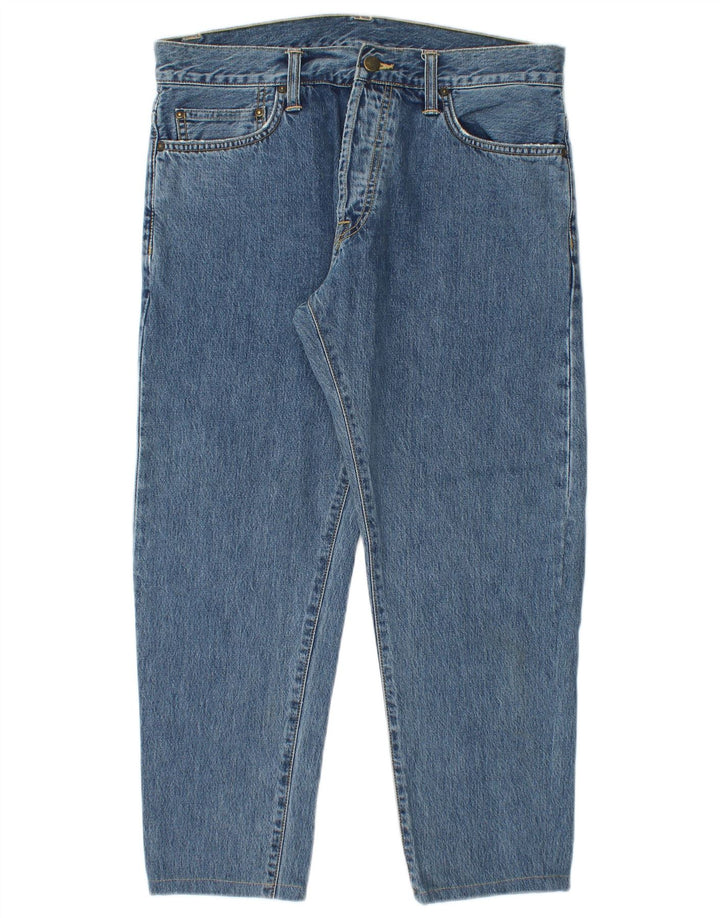 CARHARTT Masculino Klondike Tapered Jeans W31 L25 Azul Algodão