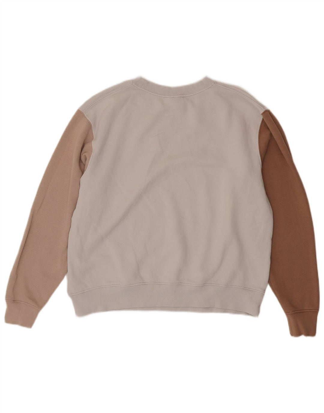 Nike feminino oversized moletom jumper UK 14 médio branco colorblock