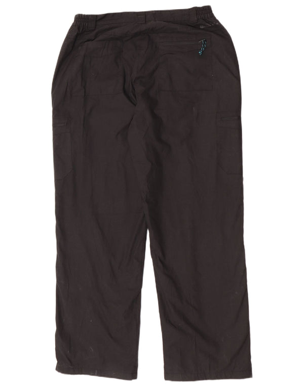 Calça cargo feminina reta Mountain Warehouse UK 14 grande W30 L31 preta