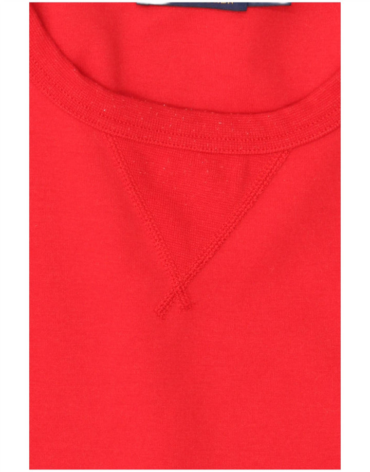 Polo Ralph Lauren moletom masculino jumper grande poliéster vermelho