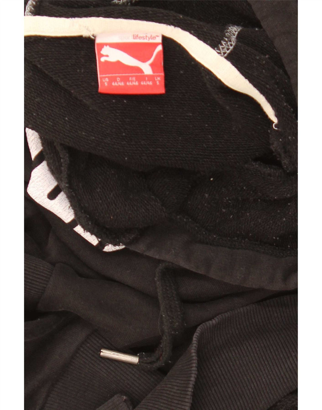 Puma masculino gráfico moletom com capuz pequeno preto