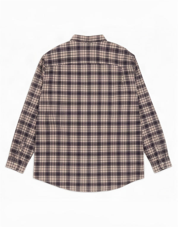 Camisa oversized feminina Eddie Bauer Reino Unido 18 XL algodão xadrez multicolorido