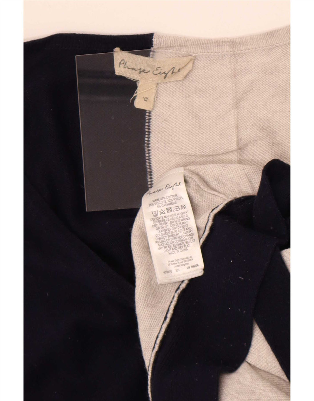 Suéter cardigã feminino oversized Phase Eight Reino Unido 14 azul marinho médio
