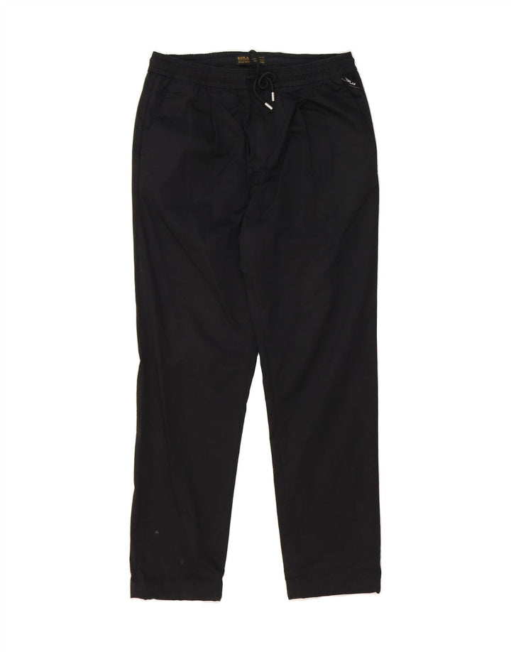 REPLAY Mens Straight Casual Trousers W30 L29 Black Cotton Vintage Replay and Second-Hand Replay from Messina Hembry 