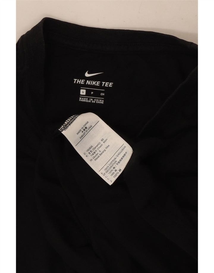 Camiseta Nike masculina gráfica top pequeno algodão preto