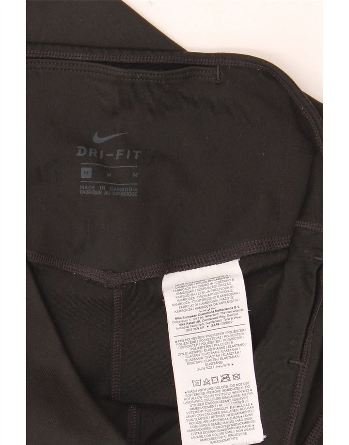 Leggings Nike Dri Fit Femininas UK 12 Médio Preto Poliéster