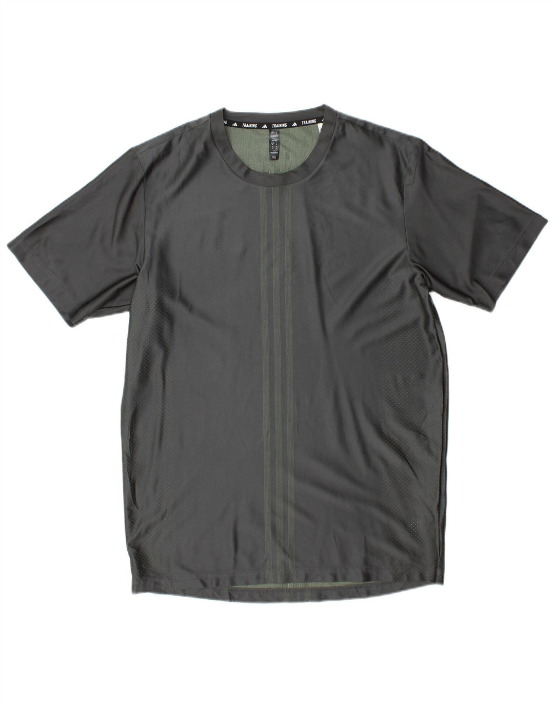 Adidas Mens Aeroready Camiseta Top Cinza Médio Listrado Poliéster