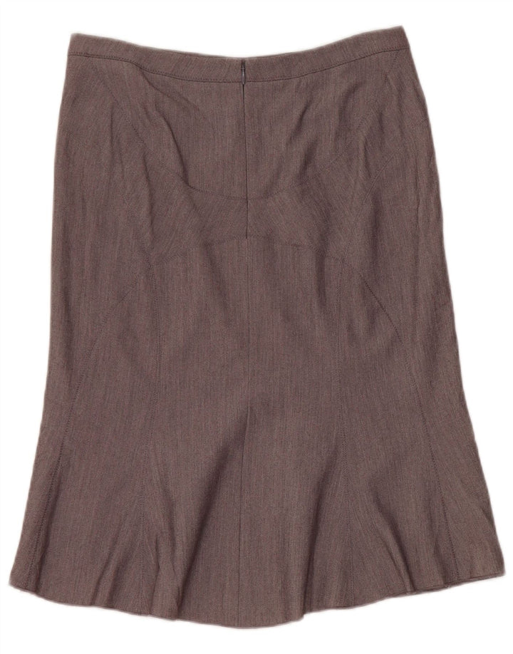 Saia trompete feminina BCBGMAXAZRIA US 0 XS W28 poliéster cinza