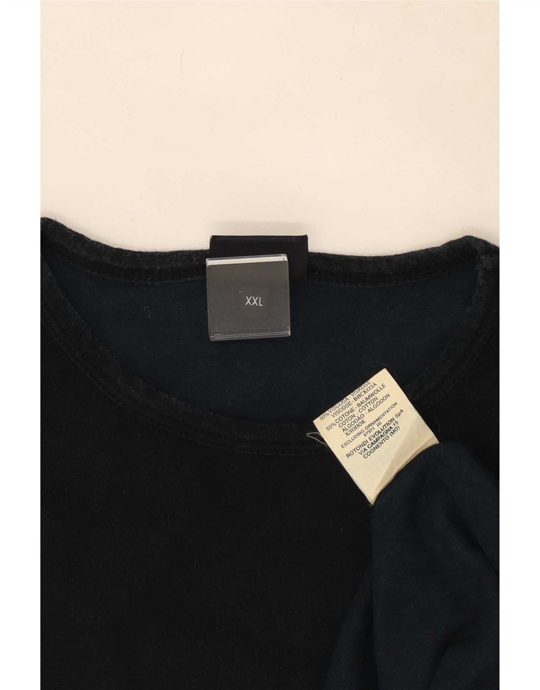 Trussardi Jeans Masculino Top Manga Longa 2XL Viscose Preta