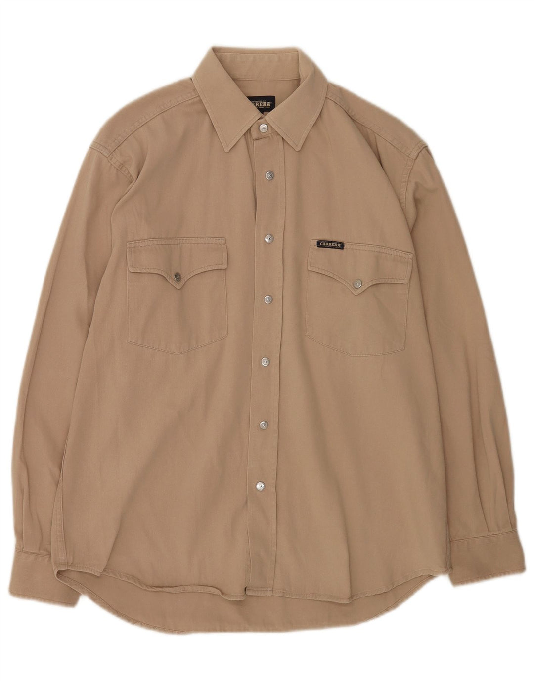 Camisa masculina Carrera de algodão marrom médio