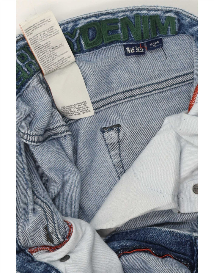 Jeans Superdry Masculino Slim W36 L32 Azul Algodão