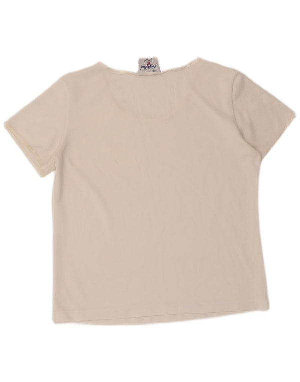 Camiseta feminina AUSTRALIAN L'ALPINA Top IT 46 grande poliéster branco
