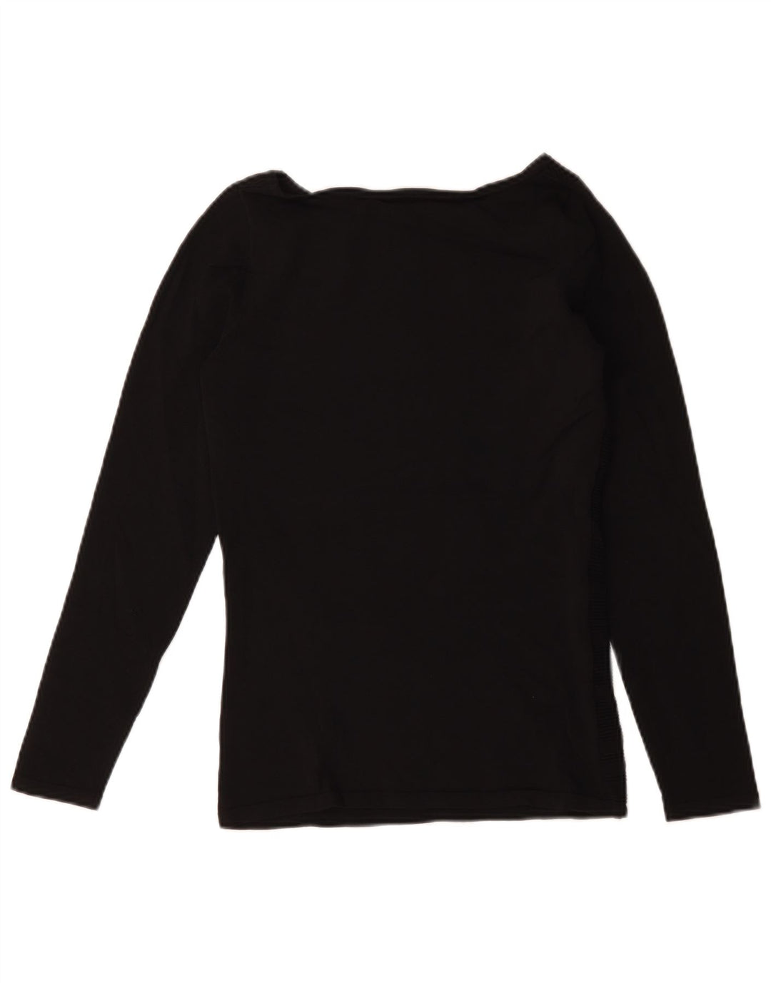 Top feminino Coast manga comprida UK 10 viscose listrada preta pequena