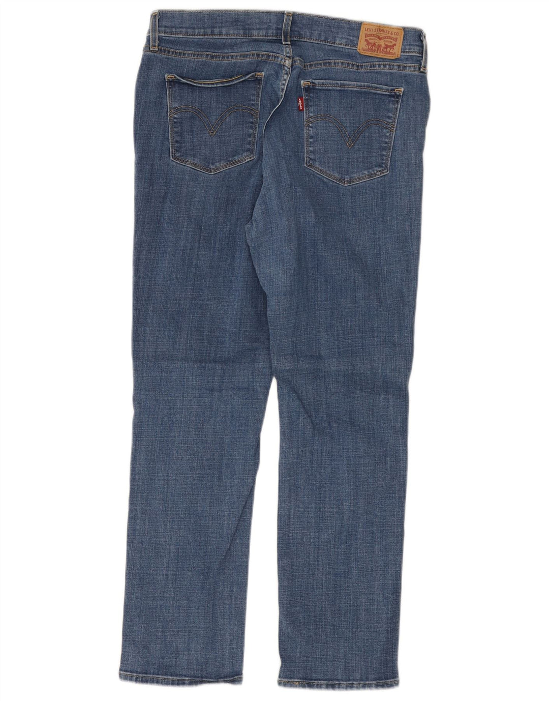 Calça jeans feminina Levi's Classic Classic Fit Straight US 12 Grande W32 L28 Azul