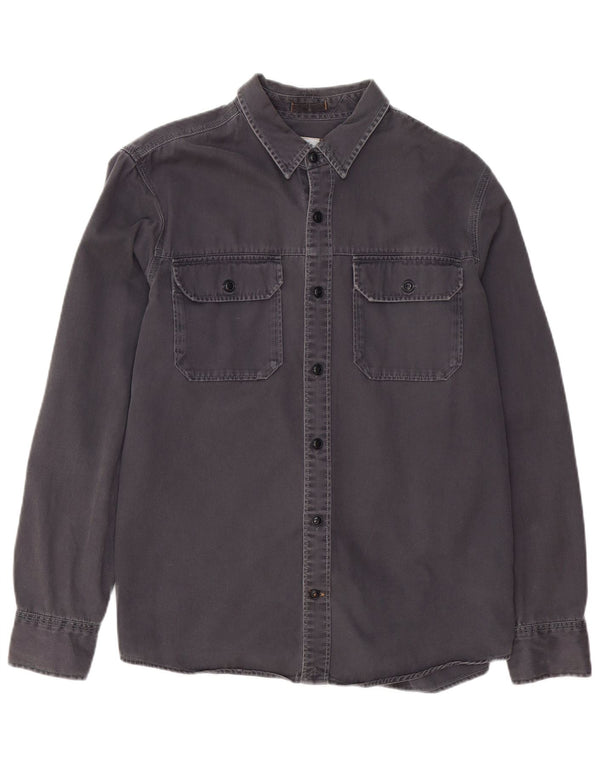 Camisa masculina FAT FACE grande algodão cinza