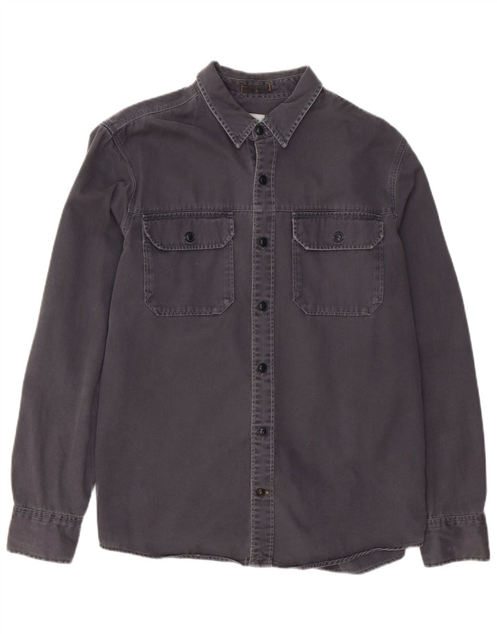 Camisa masculina FAT FACE grande algodão cinza