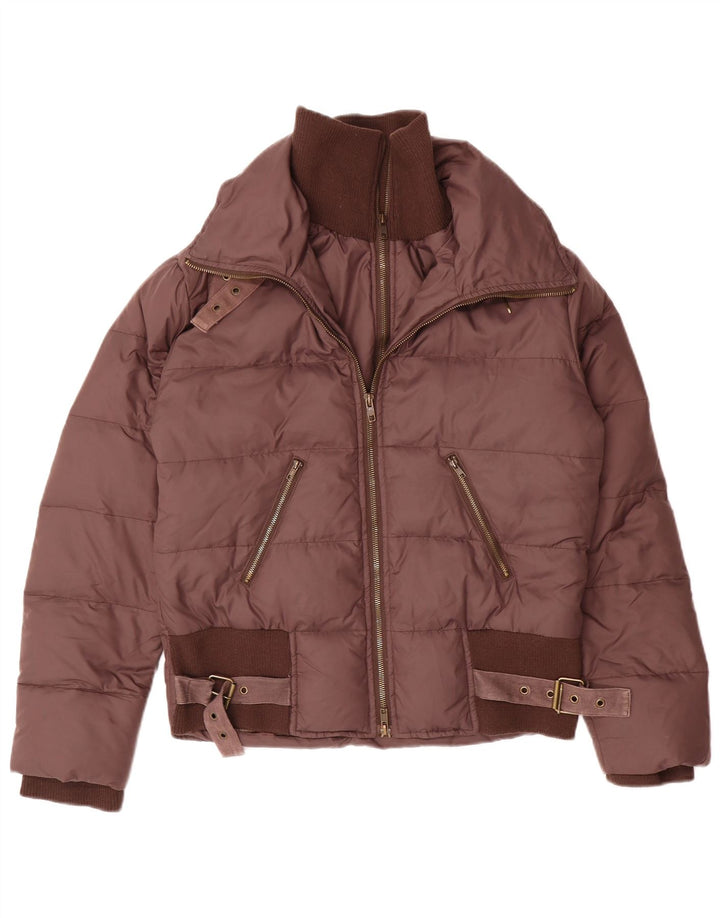 Jaqueta acolchoada oversized feminina i Blues UK 10 pequena poliamida marrom