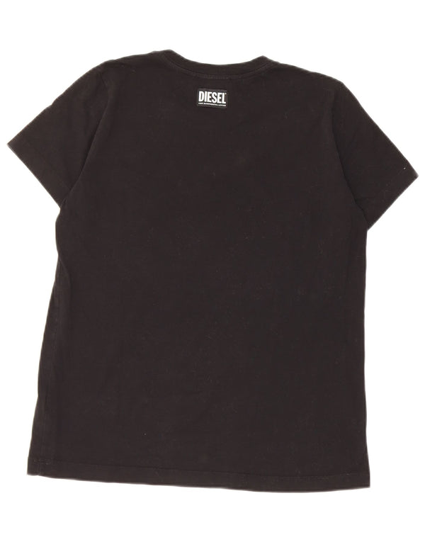 Camiseta feminina diesel Diesel Top UK 10 pequeno algodão preto