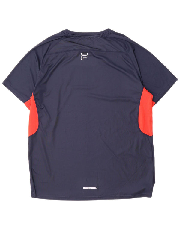 Camiseta masculina Fila Graphic Top XL azul marinho Colourblock