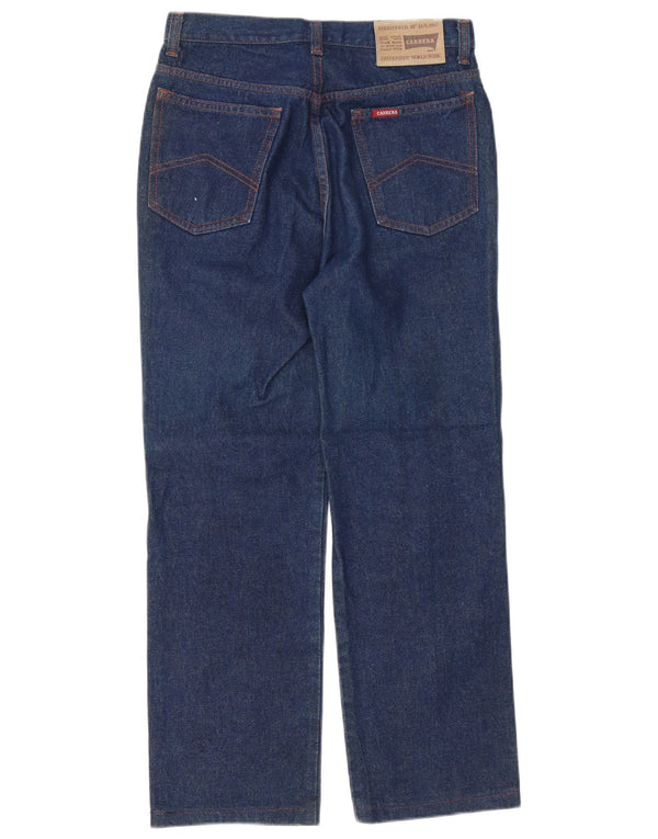 Carrera Mens Straight Jeans IT 46 Pequeno W30 L28 Azul Marinho Algodão
