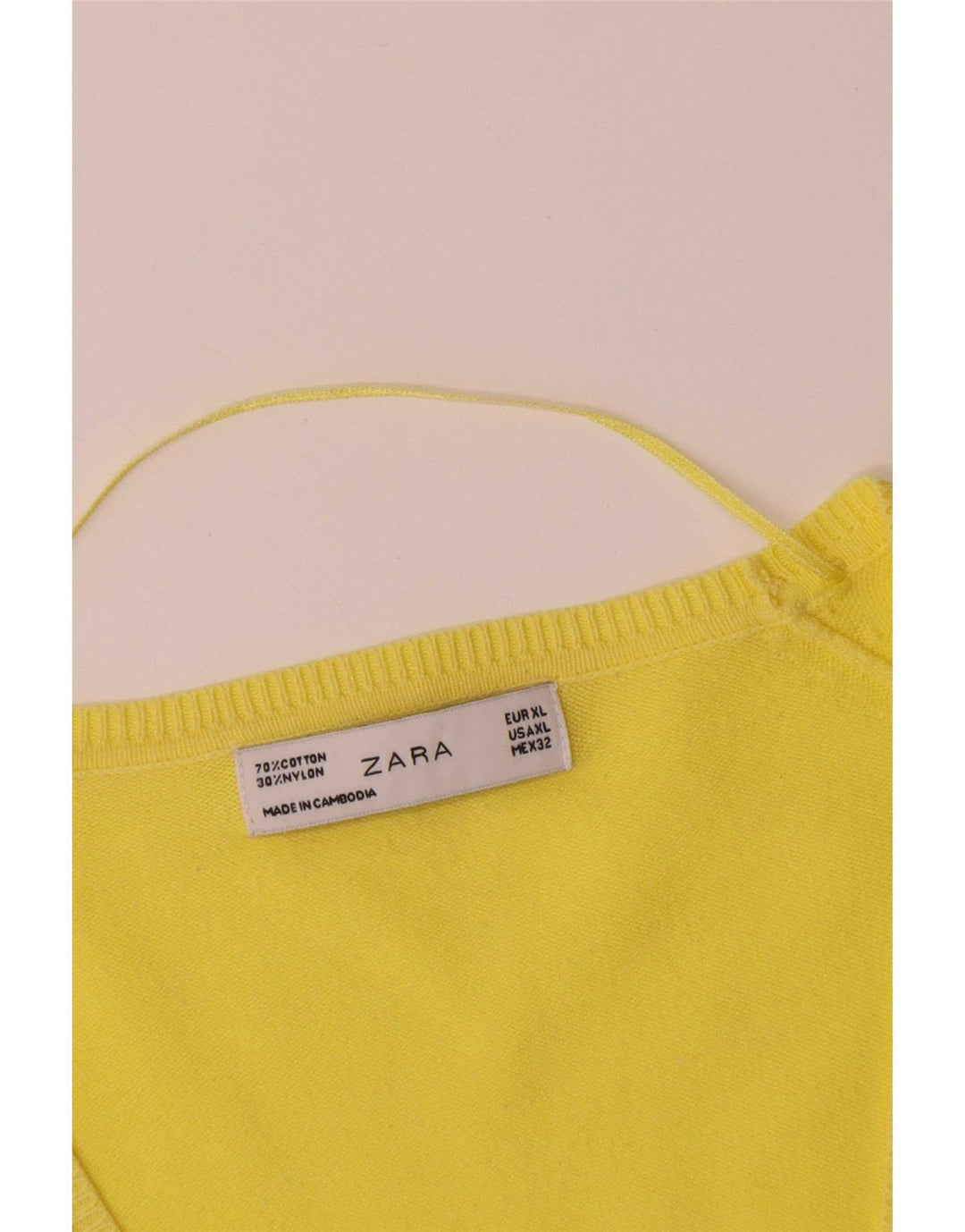 Suéter cardigã feminino Zara UK 18 XL amarelo