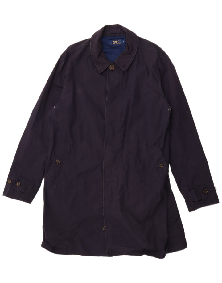 Sobretudo feminino Polo Ralph Lauren Reino Unido 16 grande algodão azul marinho