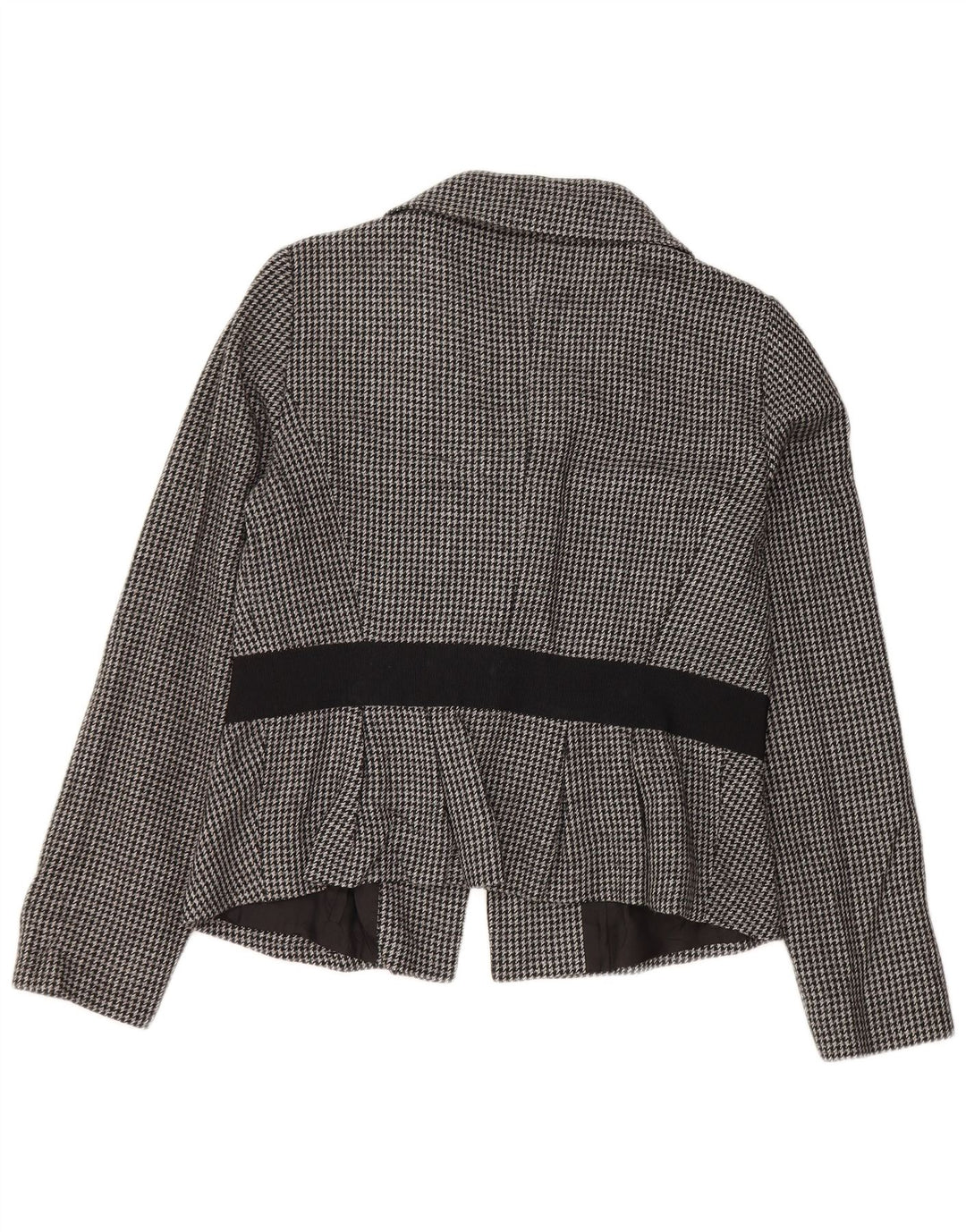 Jaqueta blazer feminina com 2 botões e corte Max & Co. UK 14 cinza médio Houndstooth