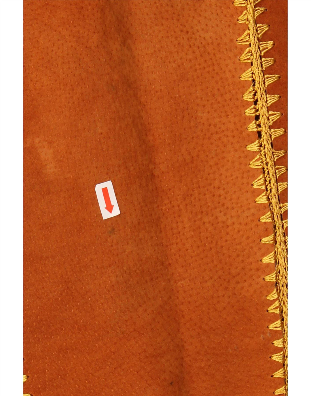 Colete de camurça vintage feminino UK 10 pequeno marrom