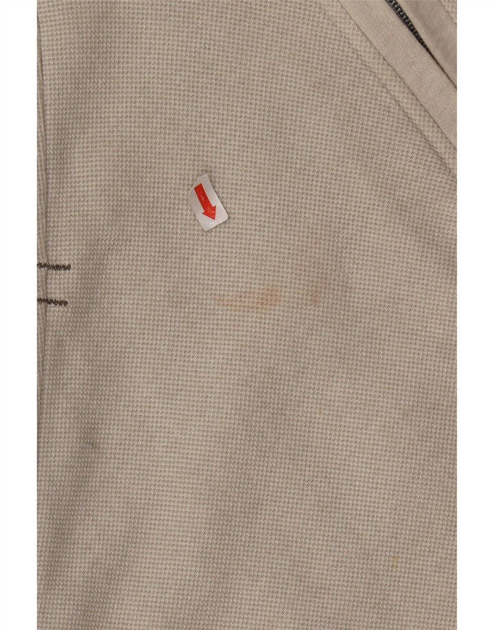 Suéter masculino FAT FACE com gola e zíper, algodão branco médio