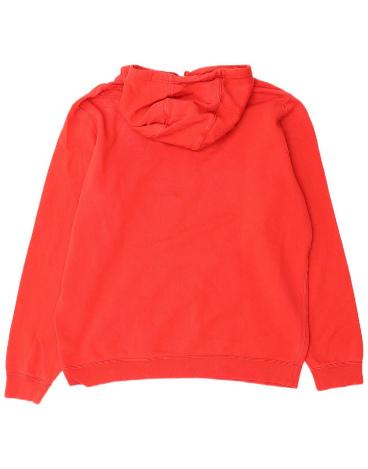 Nike Mens Hoodie Jumper Grande Algodão Vermelho