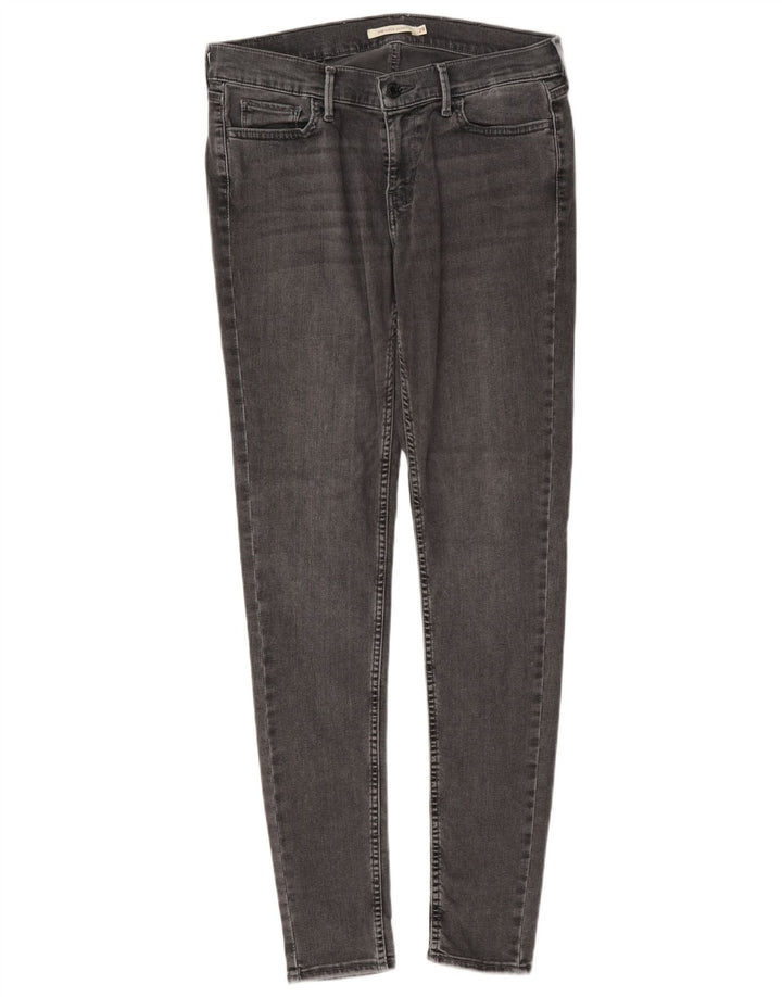 Calça jeans feminina Levi's 710 Super Skinny W29 L32 cinza algodão