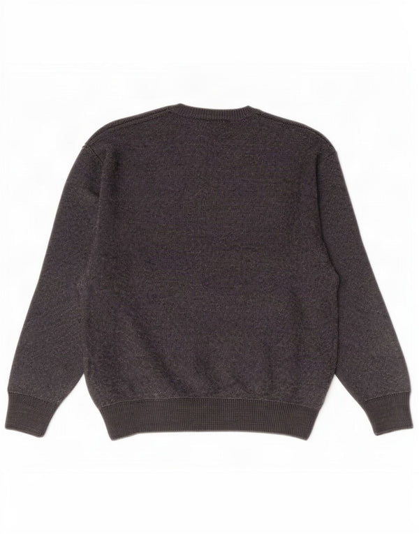 Suéter masculino Marks & Spencer com decote em V cinza médio acrílico