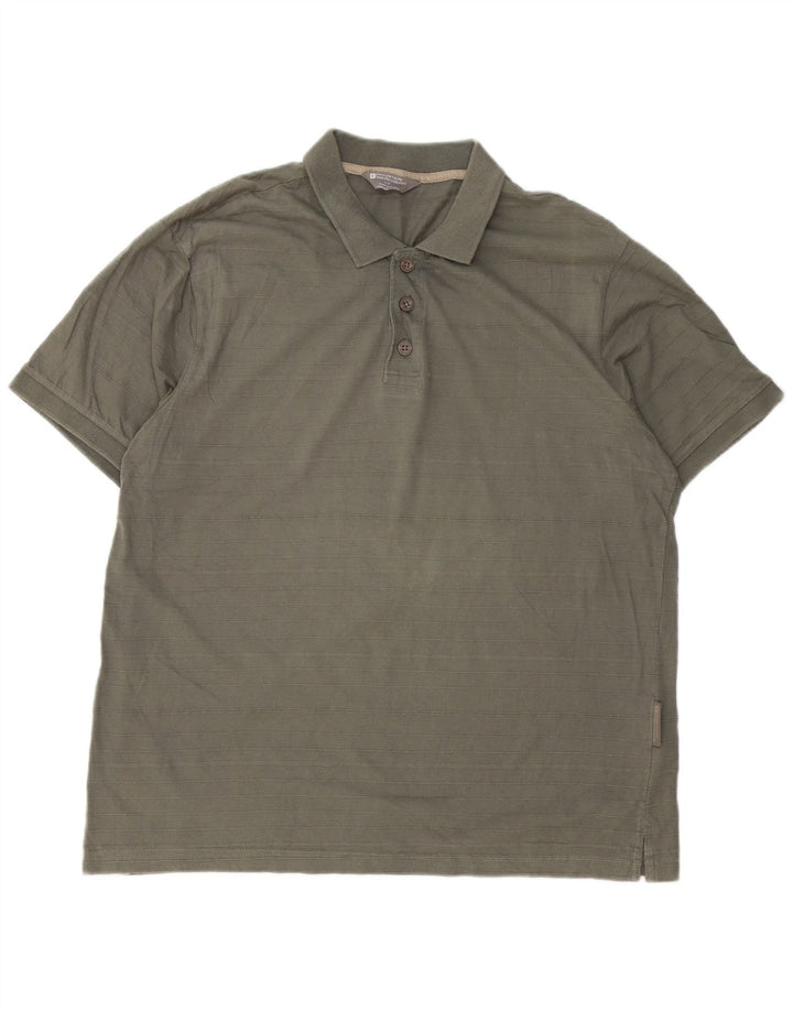 Camisa polo masculina Mountain Warehouse grande algodão cáqui